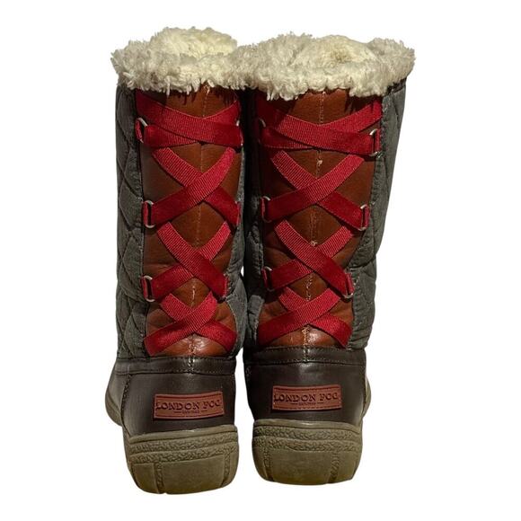 London Fog Ludlow LLF 043 Quilted Winter Snow Boots Women's Size 7 - Picture 4 of 7